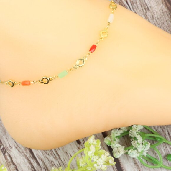 Dainty Anklet for Women – Elegant Everyday Jewelry & Perfect Gift | MLCRC1931 - Picture 3 of 10